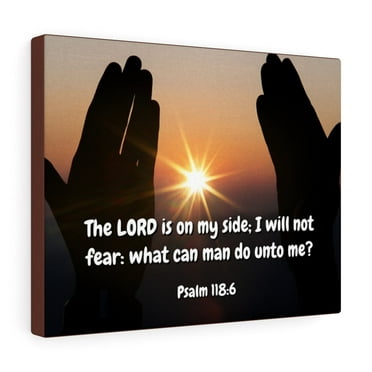 Scripture Walls Psalm 118:6 God Is On My Side Bible Verse Canvas Christian Wall Art Ready to Hang Unframed