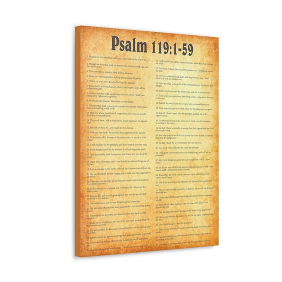 Scripture Walls Psalm 119:1-59 Gold Bible Canvas Christian Wall Art ...