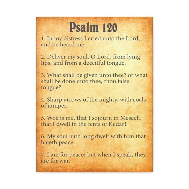 Scripture Walls Psalm 120 Chapter Gold Bible Canvas Christian Wall Art ...