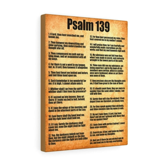 Scripture Walls Psalm 139 God With You Gold Bible Chapter Canvas Christian Wall Art Ready to Hang Unframed