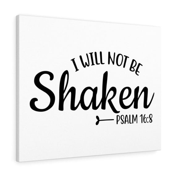Scripture Walls Psalm 16:8 Will Not Be Shaken Bible Verse Canvas Christian Wall Art Ready to Hang Unframed