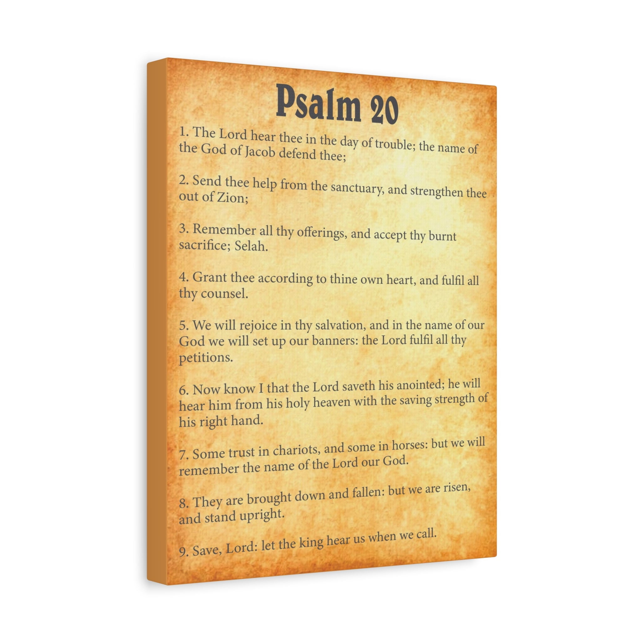 Scripture Walls Psalm 20 Gold Bible Chapter Canvas Christian Wall Art ...