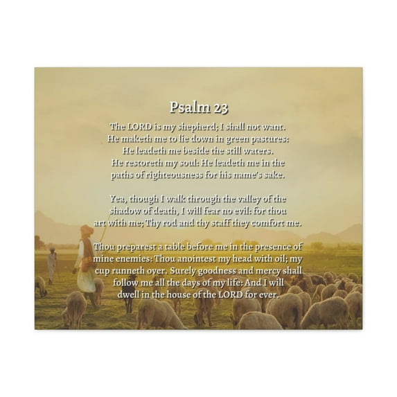 Scripture Walls Psalm 23 Herder Lord Is My Shepherd Bible Verse Canvas Christian Wall Art Ready to Hang Unframed
