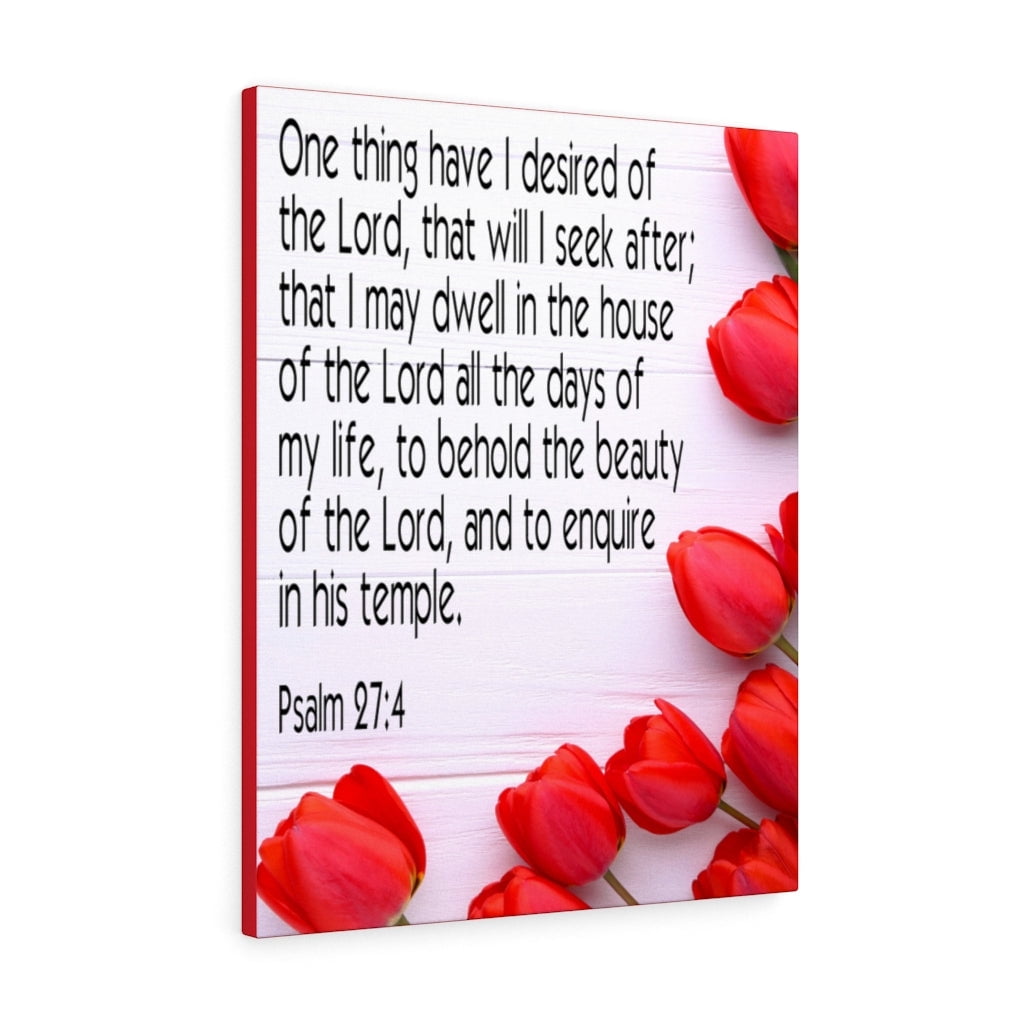 Scripture Walls Psalm 27:4 The Beauty of The Lord Bible Verse Canvas