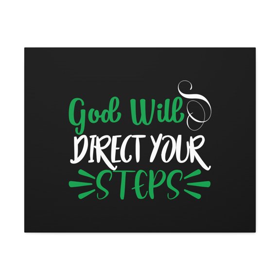 Scripture Walls Psalm 32:8 God Will Direct Your Steps Bible Verse Canvas Christian Wall Art Ready to Hang Unframed