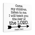 thumbnail image 1 of Scripture Walls Psalm 34:11 Of The Lord Bible Verse Canvas Christian Wall Art Ready to Hang Unframed, 1 of 12