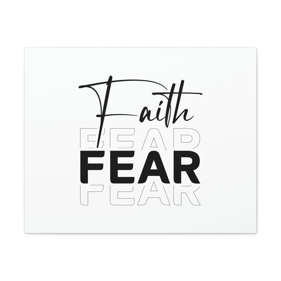 Scripture Walls Psalm 34:4 Faith Over Fear Bold Christian Wall Art Bible Verse Print Ready to Hang Unframed