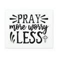 thumbnail image 1 of Scripture Walls Psalm 34:4 Pray More Worry Less Christian Wall Art Print Ready to Hang Unframed, 1 of 18