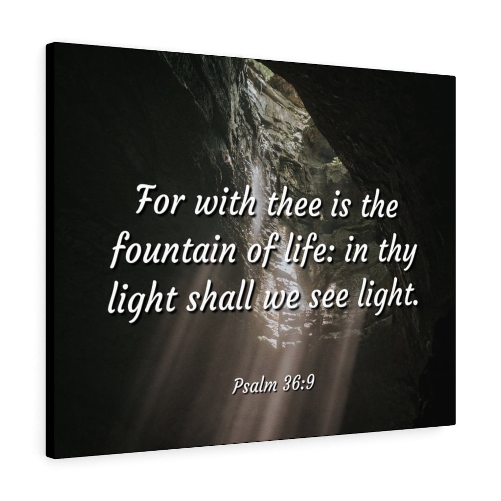 Scripture Walls Psalm 36:9 Fountain Of Life Bible Verse Canvas ...