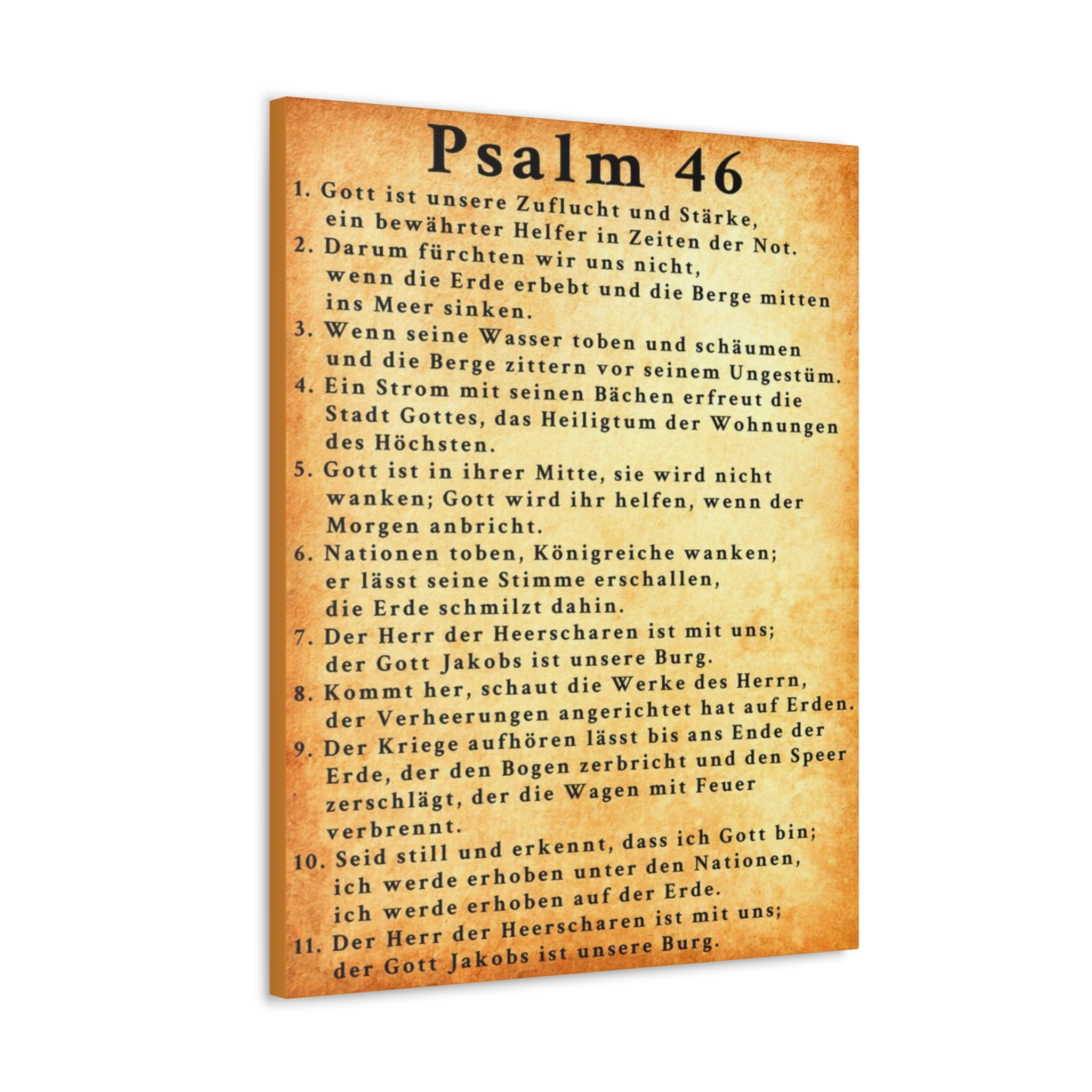 Scripture Walls Psalm 46 German Gold Bible Verse Canvas Christian Wall ...