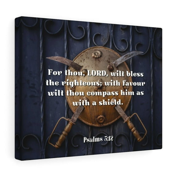 Scripture Walls Psalm 5:12 Bless The Righteous Bible Verse Canvas Christian Wall Art Ready to Hang Unframed