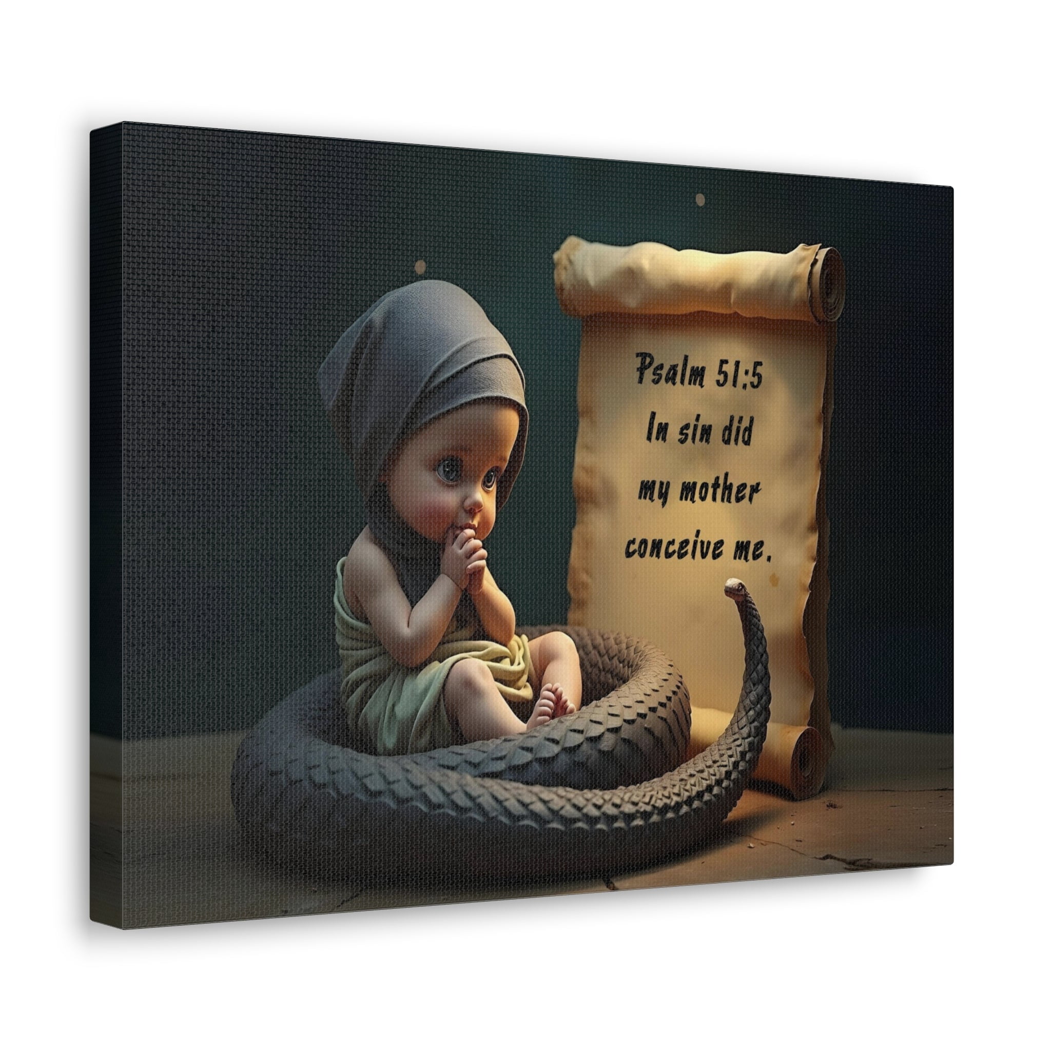 Scripture Walls Psalm 51:5 Viper in a Diaper Bible Verse Canvas ...