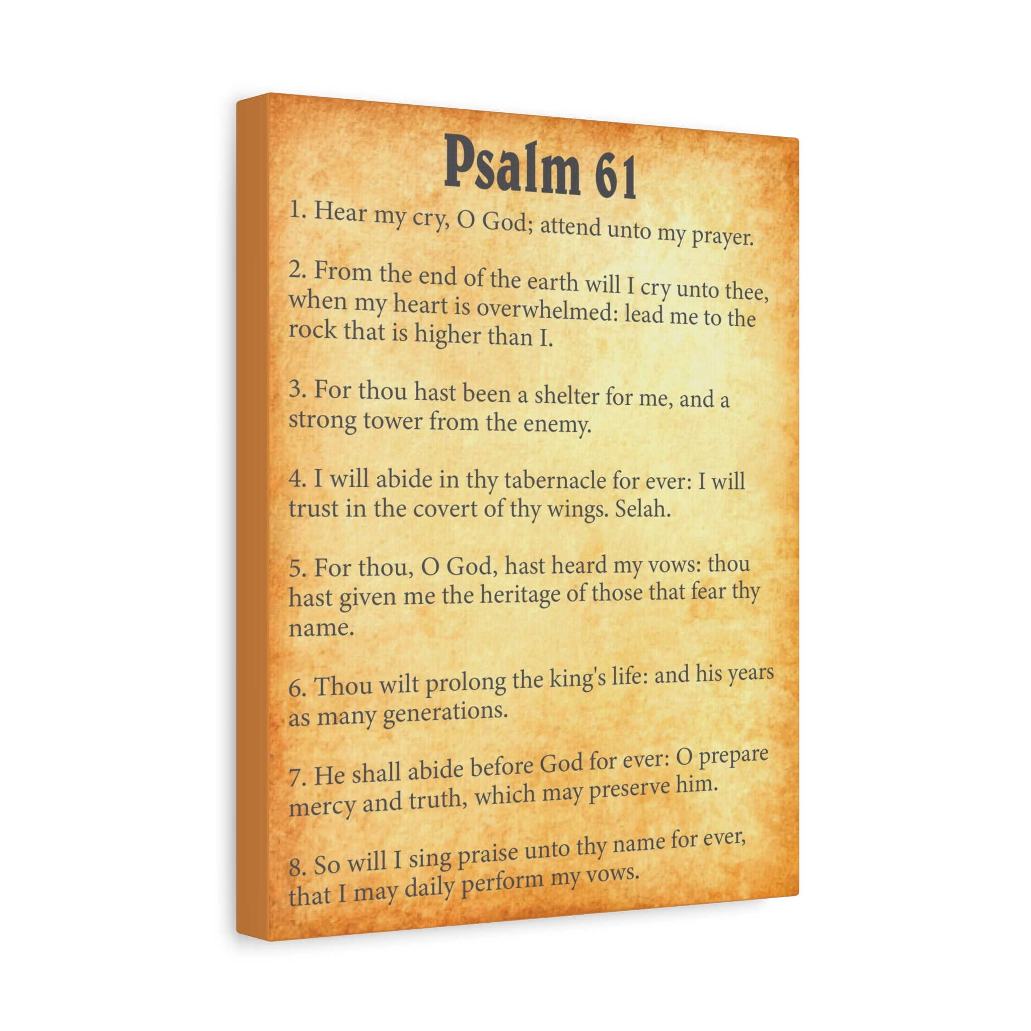 Scripture Walls Psalm 61 Gold Bible Chapter Canvas Christian Wall Art ...