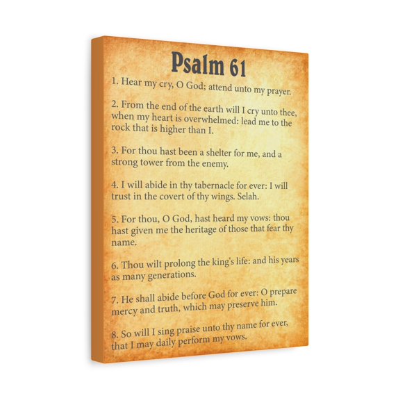 Scripture Walls Psalm 61 Gold Bible Chapter Canvas Christian Wall Art ...