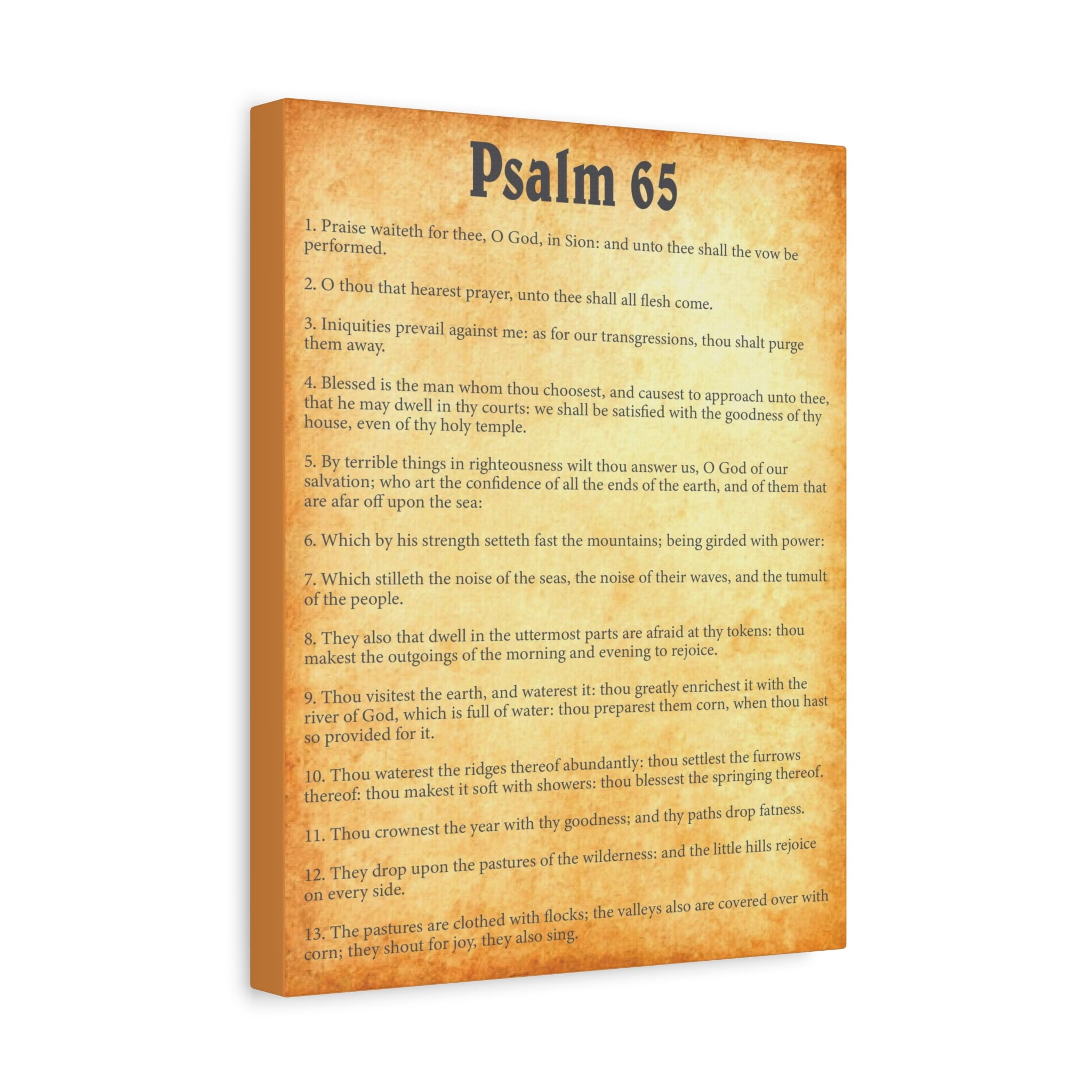 Scripture Walls Psalm 65 Gold Bible Chapter Canvas Christian Wall Art ...