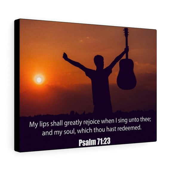 Scripture Walls Psalm 71:23 Praise The Lord Bible Verse Canvas Christian Wall Art Ready to Hang Unframed