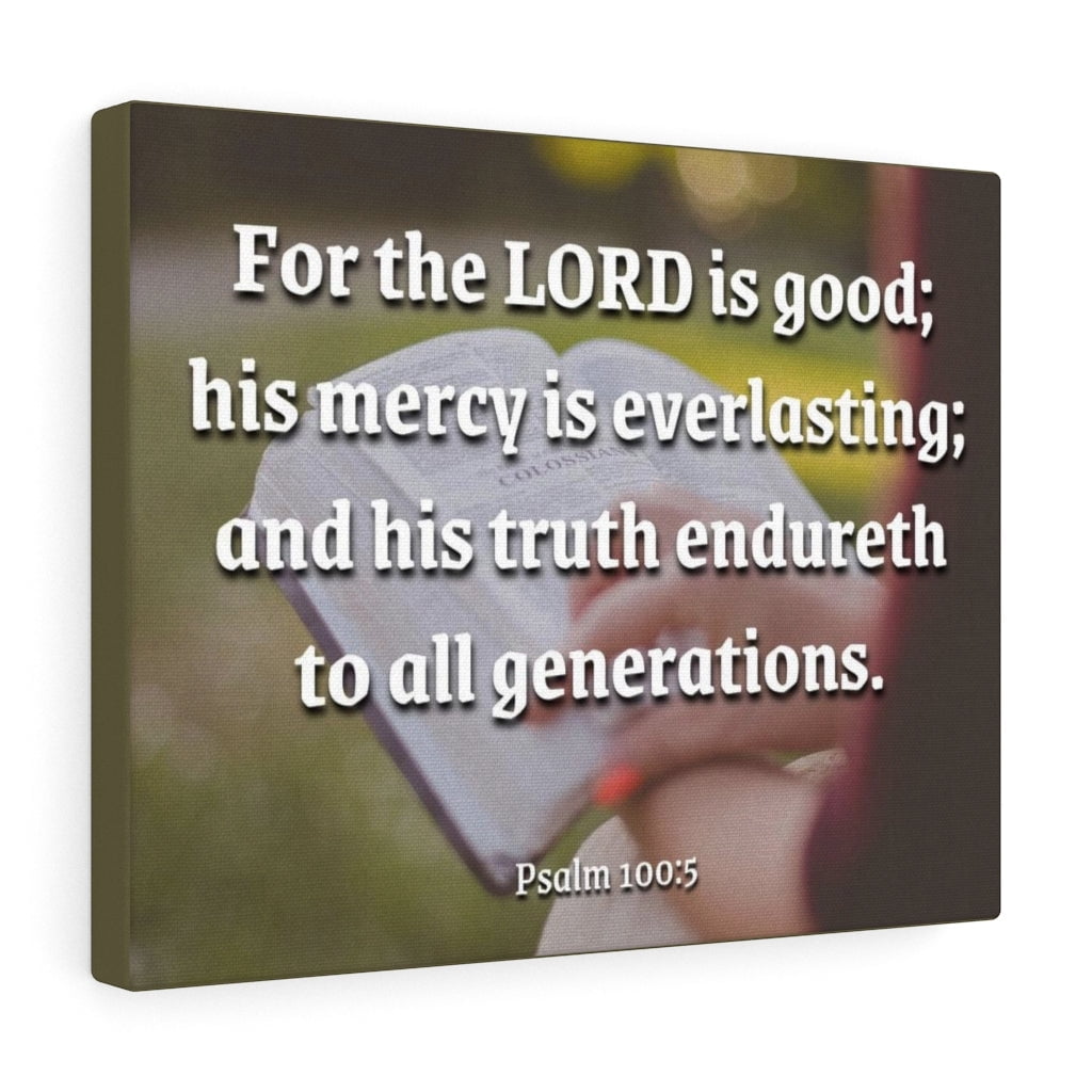Scripture walls psalms 100 5 mercy is everlasting bible verse canvas