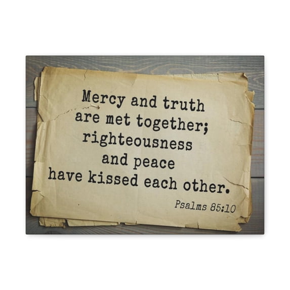 Scripture Walls Psalms 85:10 Mercy And Truth Bible Verse Canvas Christian Wall Art Bible Verse Print Ready To Hang Unframed