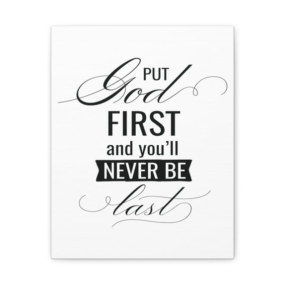 Scripture Walls Put God First Matthew 6:33 Simple Christian Wall Art Print Ready to Hang Unframed