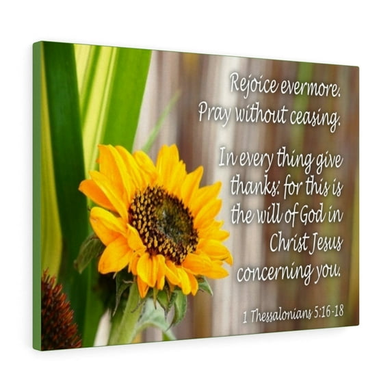 Scripture Walls Rejoice Evermore 1 Thessalonians 5:16-18Bible Verse Canvas Christian Wall Art Ready to Hang Unframed