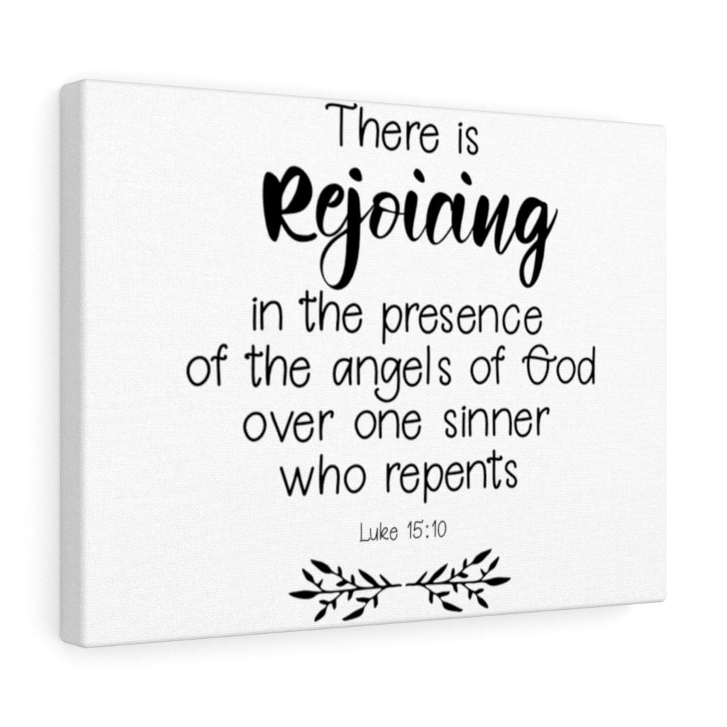Scripture Walls Rejoicing Luke 15:10 Bible Verse Canvas Christian Wall ...