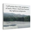 thumbnail image 1 of Scripture Walls Psalm 119:7 Righteous Judgments Bible Verse Canvas Christian Wall Art Ready to Hang Unframed, 1 of 10
