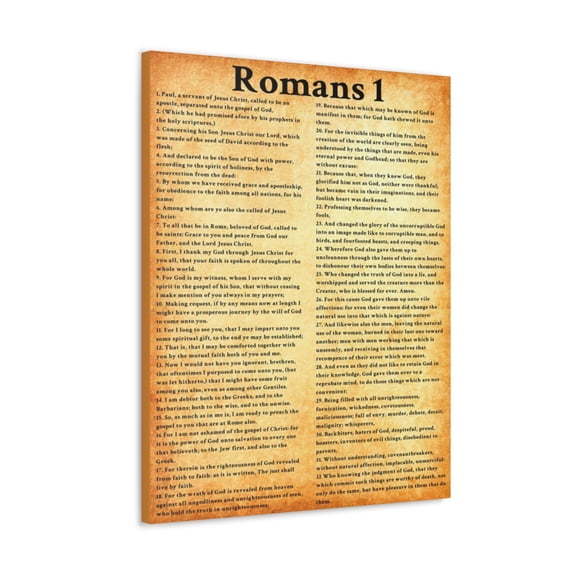 Scripture Walls Romans 1 Chapter Gold Bible Canvas Christian Wall Art ...