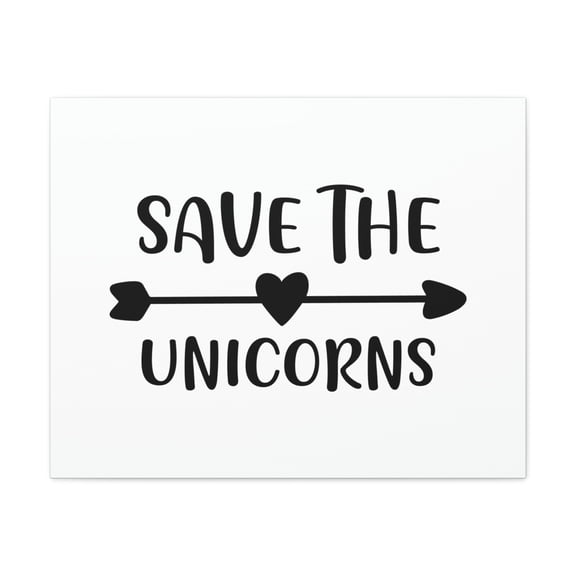 Scripture Walls Save The Unicorns Genesis 1:21 Christian Wall Art Print Ready to Hang Unframed