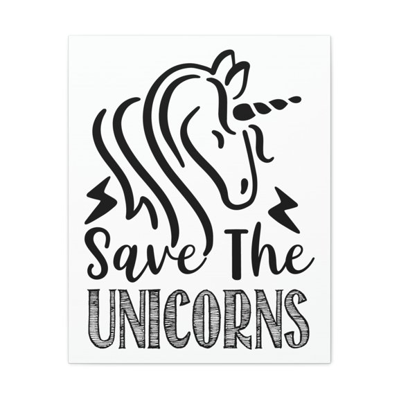 Scripture Walls Save The Unicorns Genesis 9:3 Christian Wall Art Print Ready to Hang Unframed