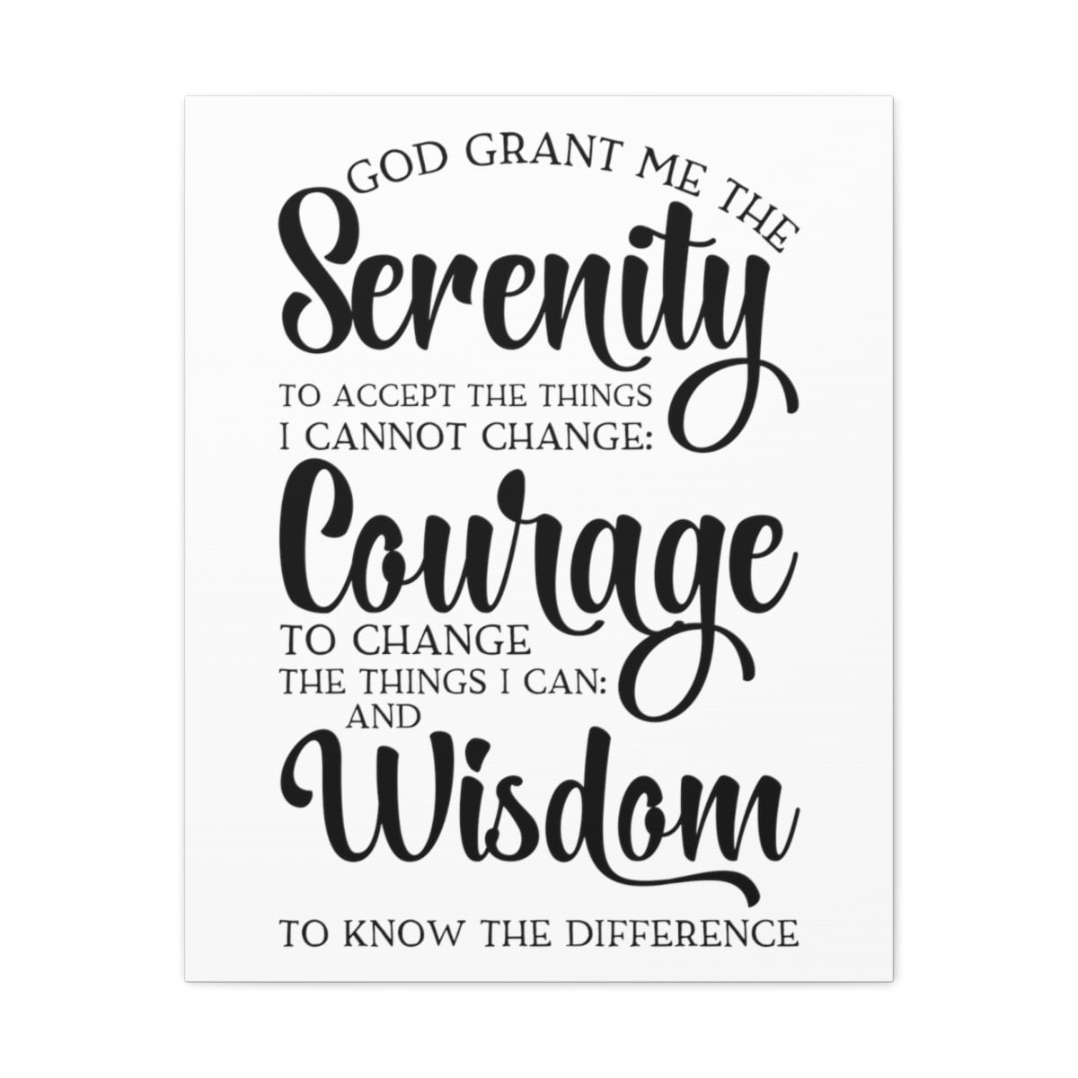 Scripture Walls Psalm 2714 Serenity Courage Wisdom Christian Wall Art