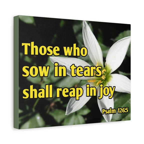 Scripture Walls Shall Reap In Joy Psalm 126:5 Bible Verse Canvas Christian Wall Art Ready to Hang