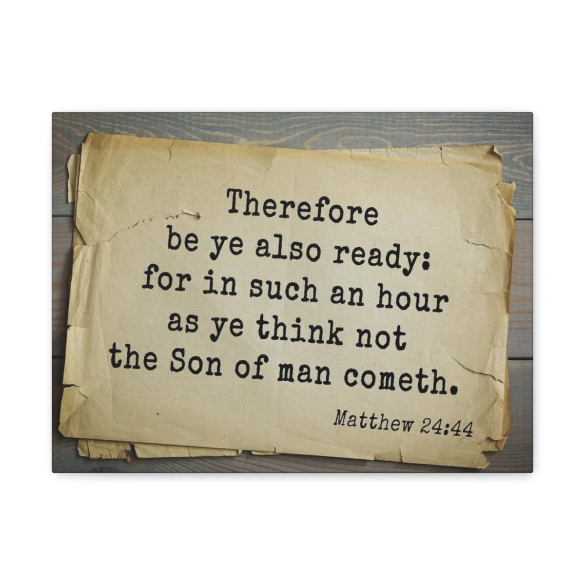 Scripture Walls Son Of Man Matthew 24:44 Bible Verse Canvas Christian ...