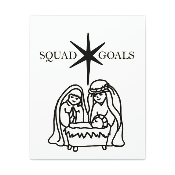 Scripture Walls Proverbs 27:17 Squad Goals Bible Verse Canvas Christian Wall Art Ready to Hang Unframed