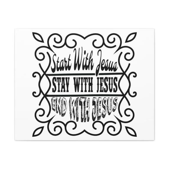 Scripture Walls Start With Jesus 2 Corinthians 5:17 Christian Wall Art Print Ready to Hang Unframed
