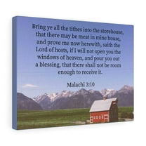 Scripture Walls Storehouse Malachi 3:10 Bible Verse Canvas Christian Wall Art Ready to Hang Unframed