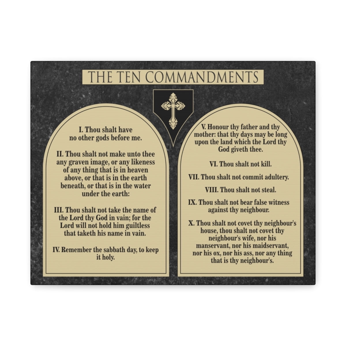 Scripture Walls Ten Commandments Tablets Canvas Christian Wall Art Print Ready to Hang Unframed ...