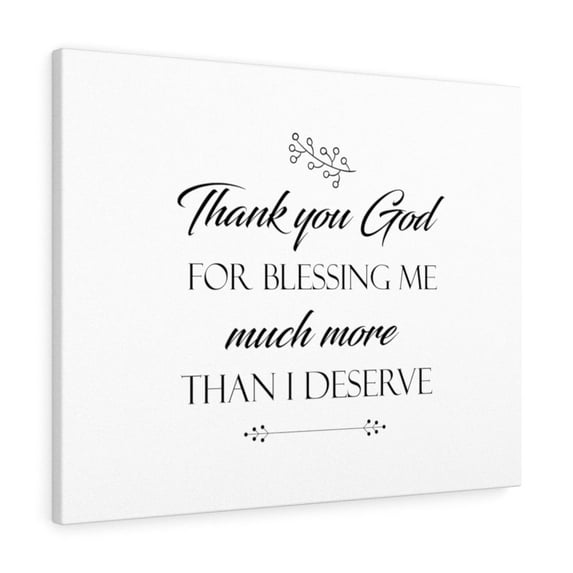 Scripture Walls Thank You God For Blessing Me Bible Verse Canvas Christian Wall Art Ready to Hang Unframed