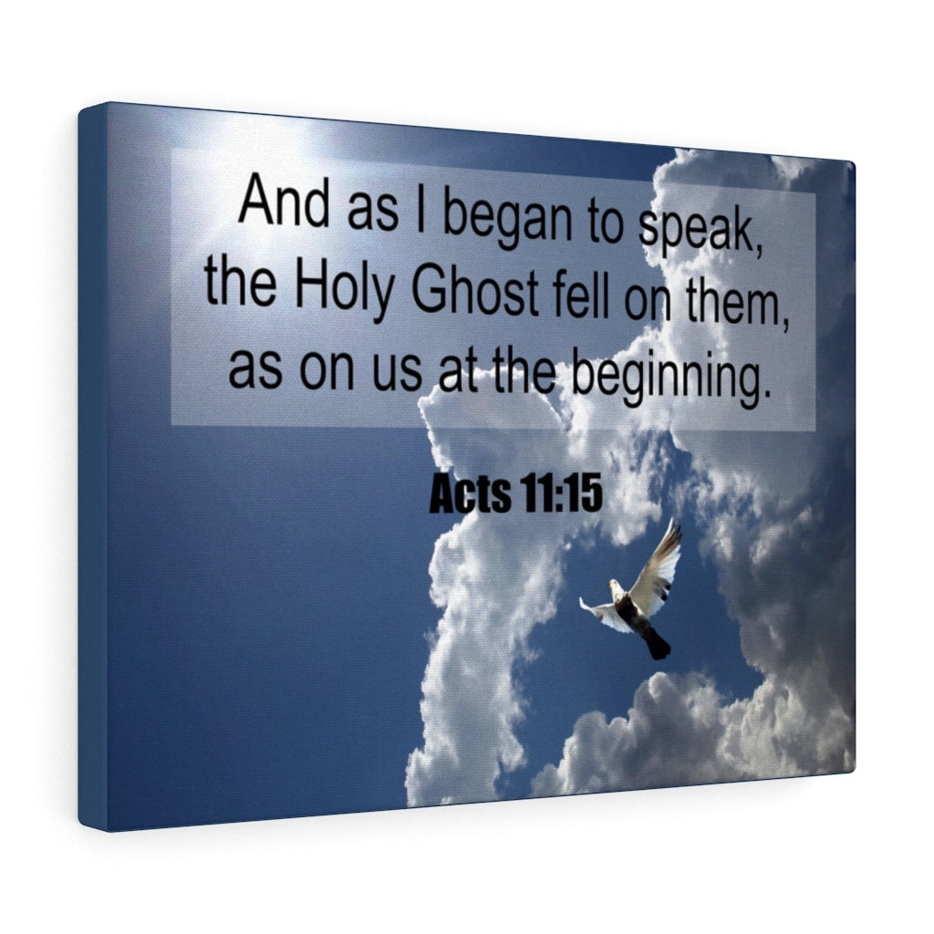 Scripture Walls The Holy Ghost Fell Acts 1115 Christian Wall Art Print