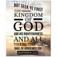 thumbnail image 1 of Scripture Walls The Kingdom of God Matthew 6:33 Bible Verse Canvas Christian Wall Art Ready to Hang Unframed, 1 of 12