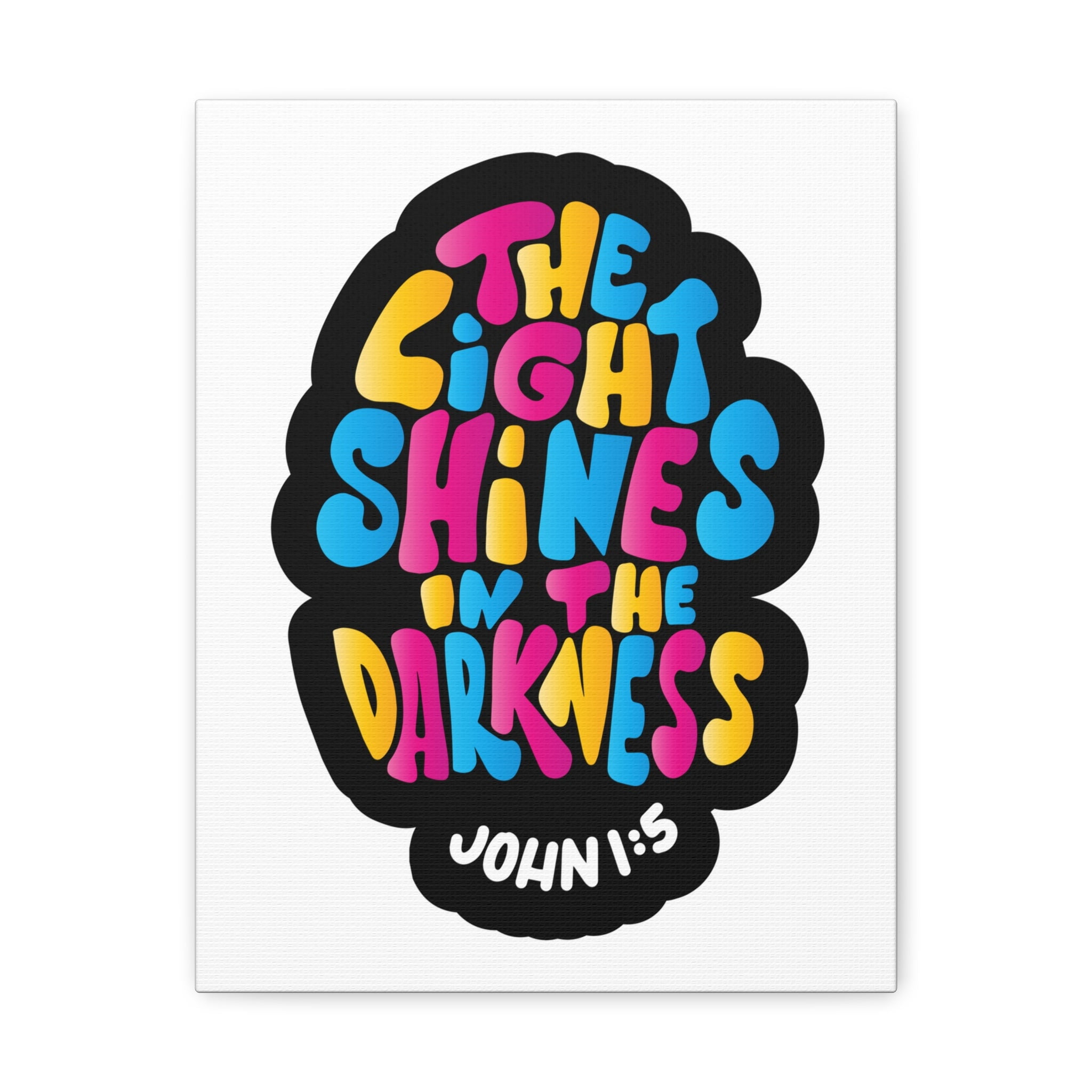 Scripture Walls John 1:5 The Light Shines Bible Verse Canvas Christian ...