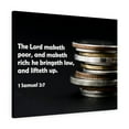 thumbnail image 1 of Scripture Walls  The Lord Lifts Up Up 1 Samuel 2:7 Bible Verse Canvas Christian Wall Art Ready to Hang Unframed, 1 of 9