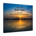 thumbnail image 1 of Scripture Walls  The Lord Shall Fight For You Exodus 14:14Bible Verse Canvas Christian Wall Art Ready to Hang Unframed, 1 of 7
