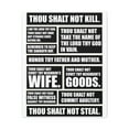 thumbnail image 1 of Scripture Walls The Ten Commandments Black White Christian Wall Art Print Ready to Hang Unframed, 1 of 18
