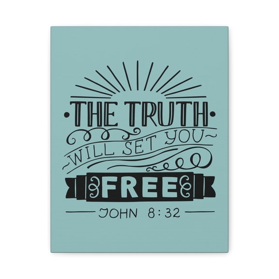 Scripture Walls The Truth Will Set You Free John 8:32 Christian Wall Art Bible Verse Print Ready To Hang