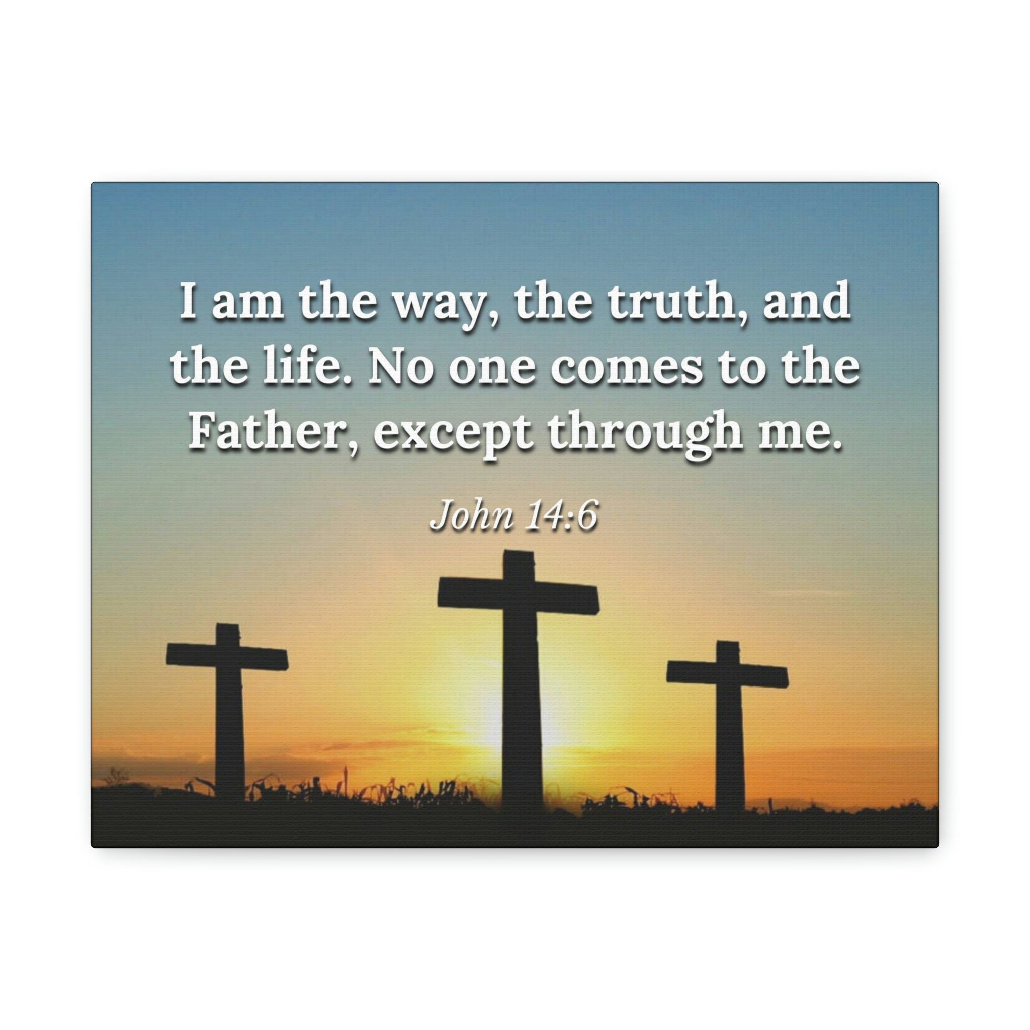 Scripture Walls John 14:6 The Way Sunset Bible Verse Canvas Christian ...