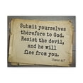 thumbnail image 1 of Scripture Walls Therefore To God James 4:7 Bible Verse Canvas Christian Wall Art Bible Verse Print Ready To Hang Unframed, 1 of 7