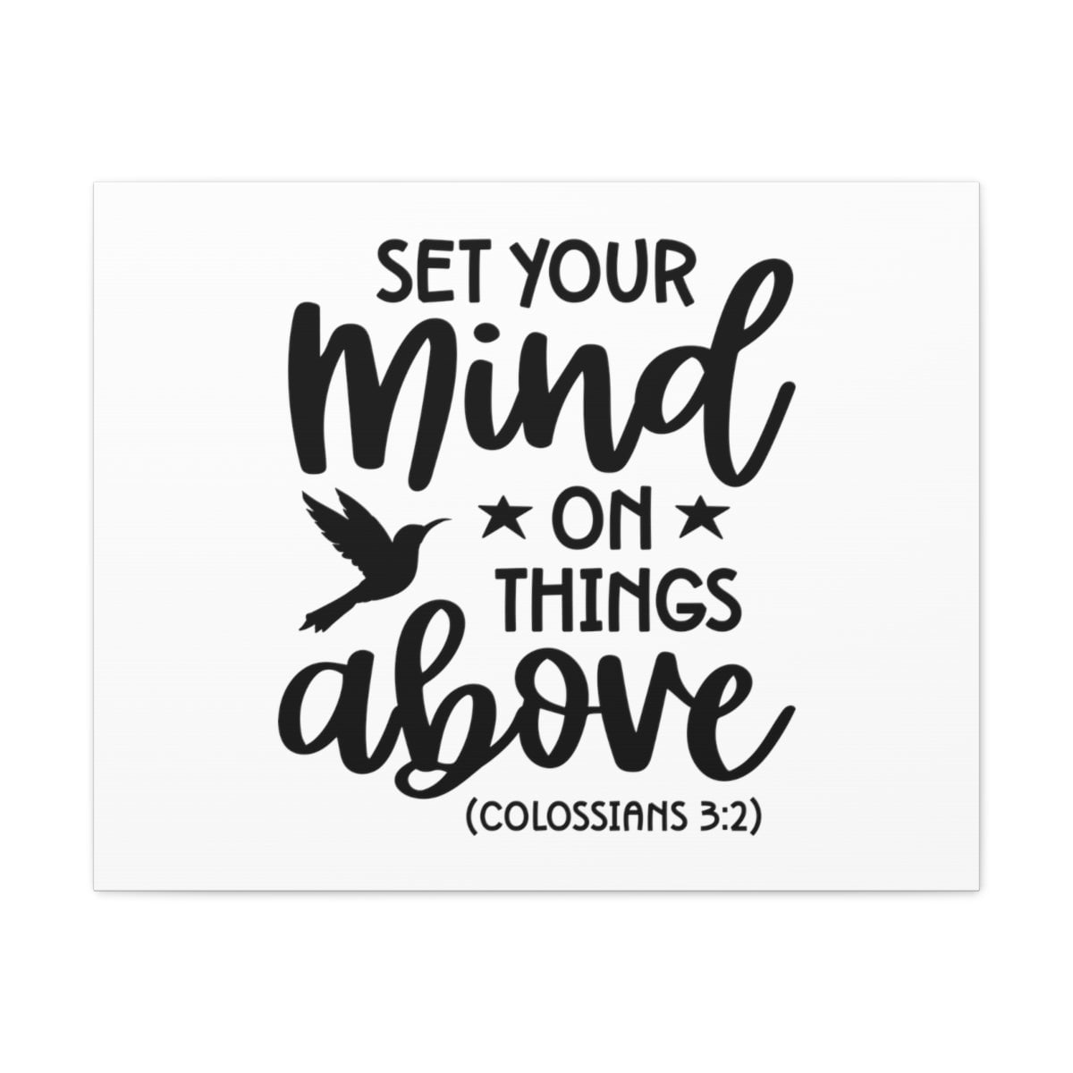 Scripture Walls Things Above Colossians 3:2 Bird Bible Verse Canvas ...