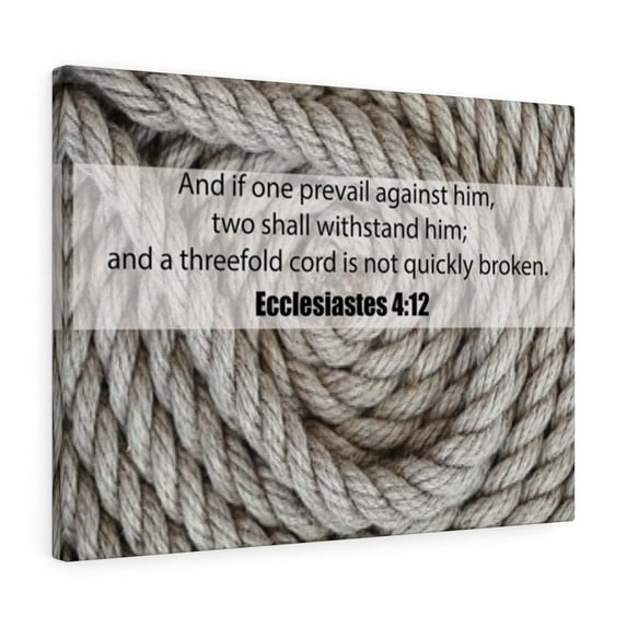 Scripture Walls Threefold Cord Ecclesiastes 4:12 Bible Verse Canvas Christian Wall Art Ready to Hang Unframed