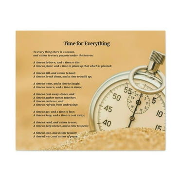 Scripture Walls Time For Everything Watch In The Sand Ecclesiastes 3:4 Bible Verse Canvas Christian Wall Art Ready to Hang Unframed