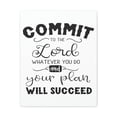 thumbnail image 1 of Scripture Walls To The Lord Proverbs 16:3 Cursive Christian Wall Art Print Ready to Hang Unframed, 1 of 18